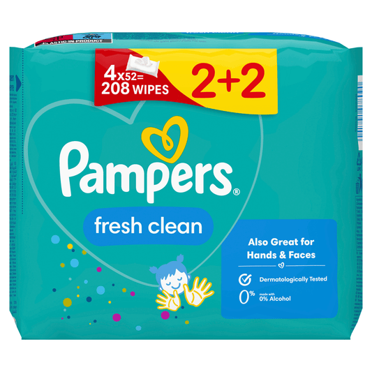 Pampers Wipes Freash Clean 4X52 (2+2)
