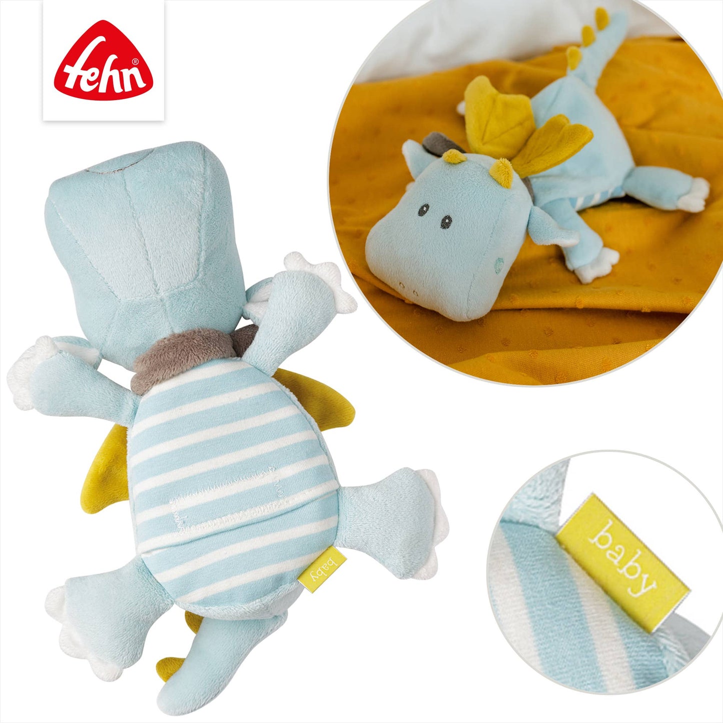 Warming animal dragon - with removable heat bag