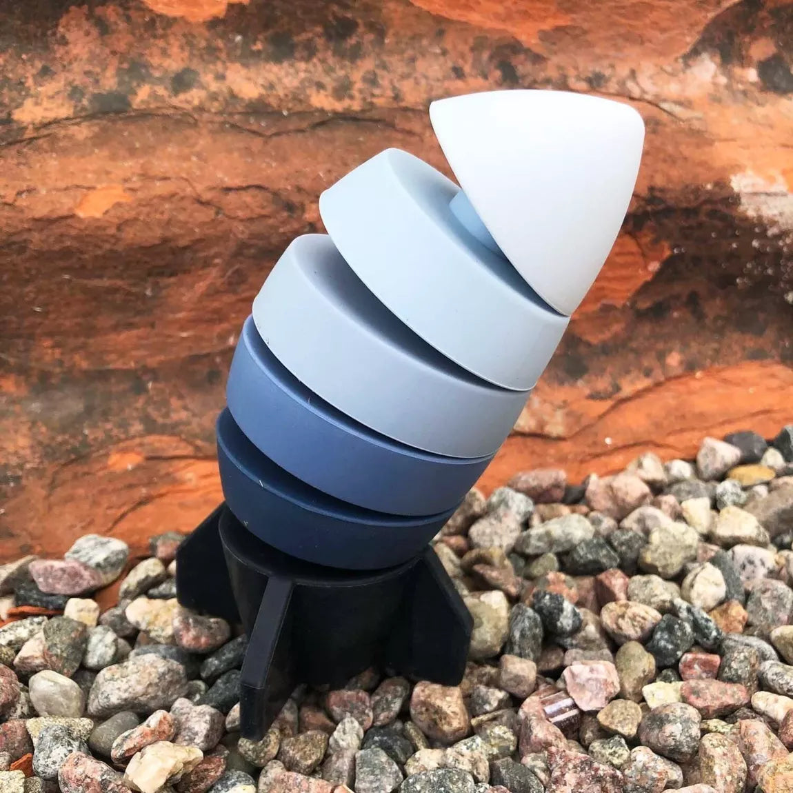 Silicone Stacking Toy Rocket