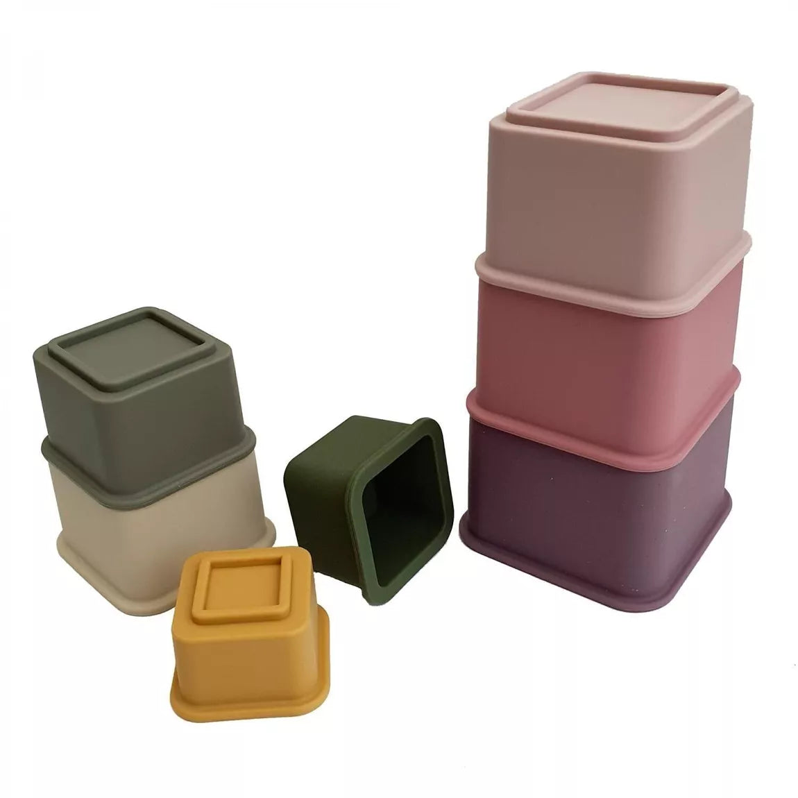 Silicone Stacking Toy Square Cups