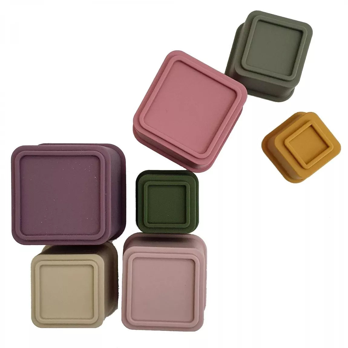 Silicone Stacking Toy Square Cups