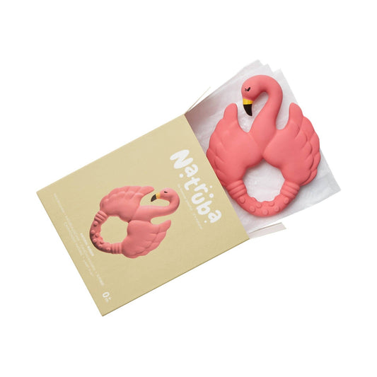 Natural rubber Teether Flamingo