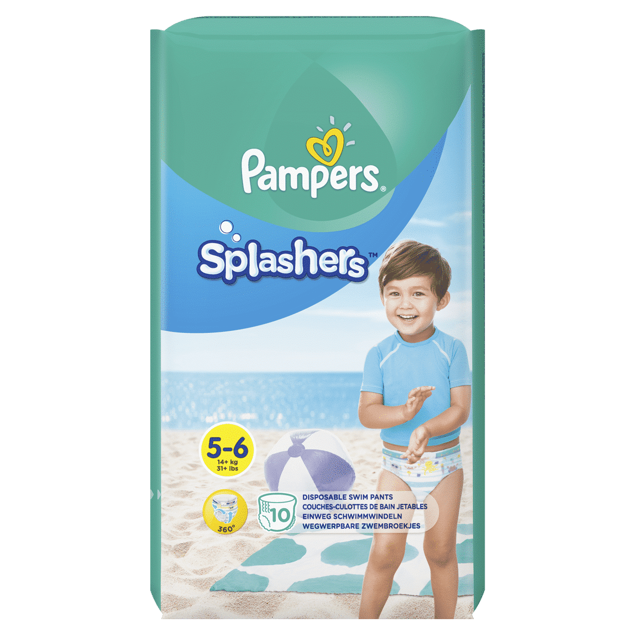 Pampers Splashers Disposable Swimwear Size 5-6 (By 10 nappies)
