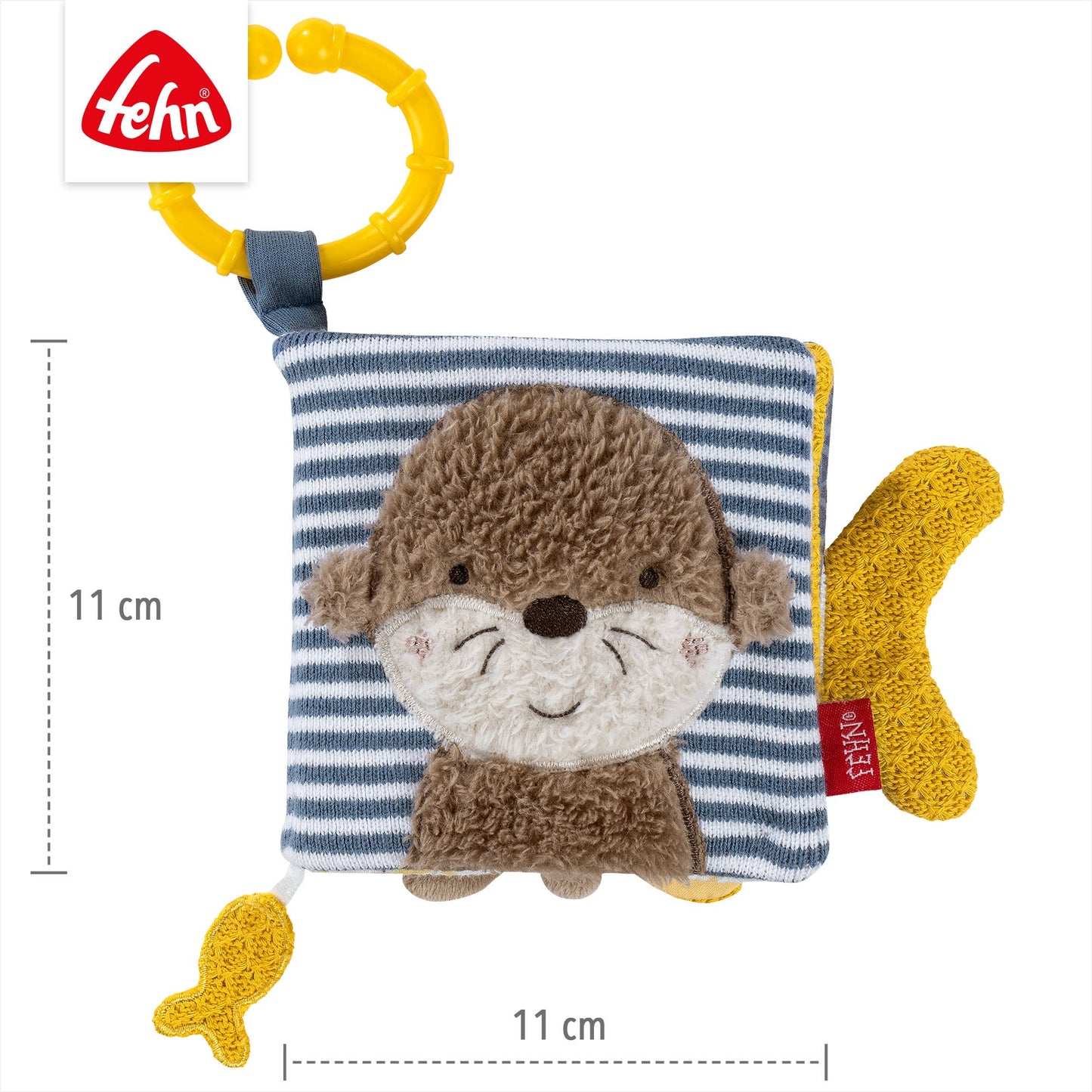 Otter fabric book - touch book with animal motifs