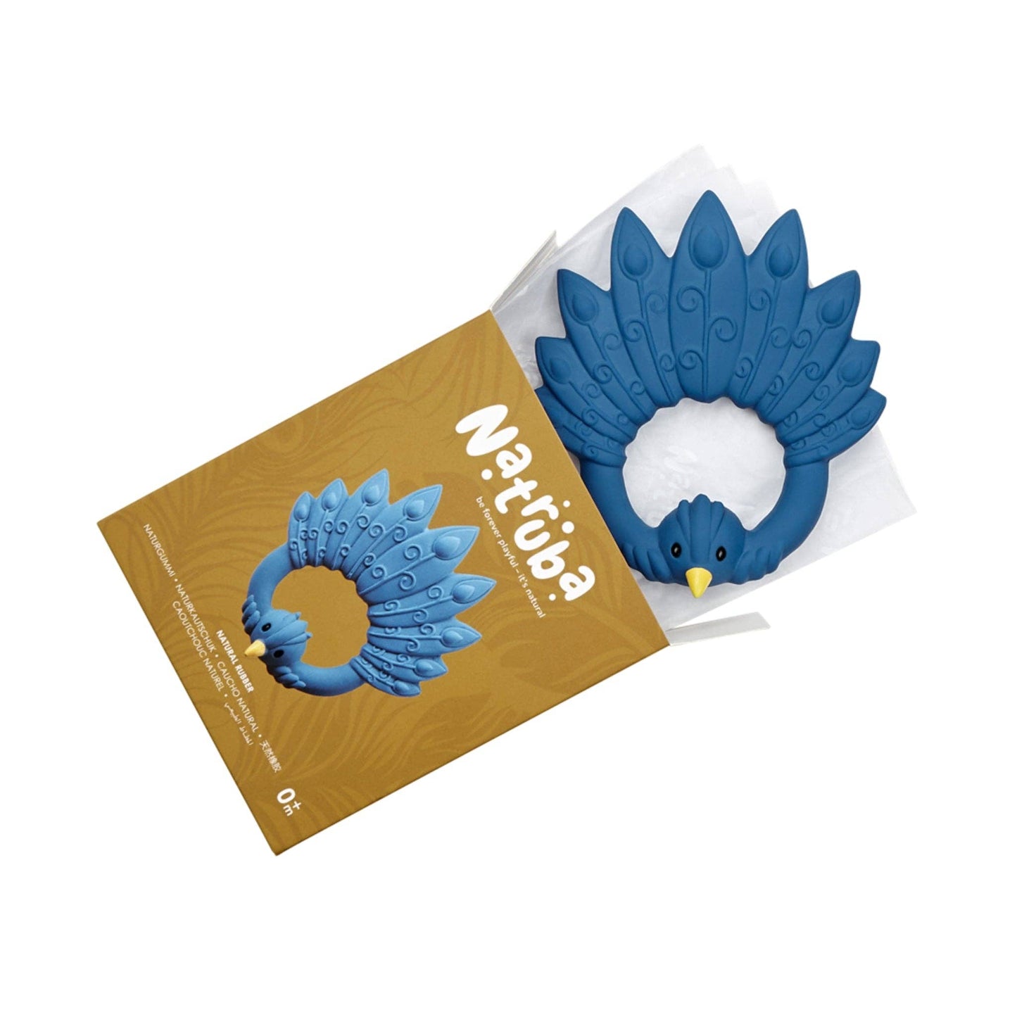 Natural rubber Teether Peacock