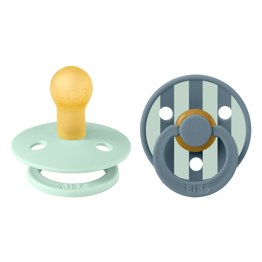 BIBS Pacifier Studio - 2 Pack (Colour: Block Latex Nordic Mint Petrol Mix | Size 1)