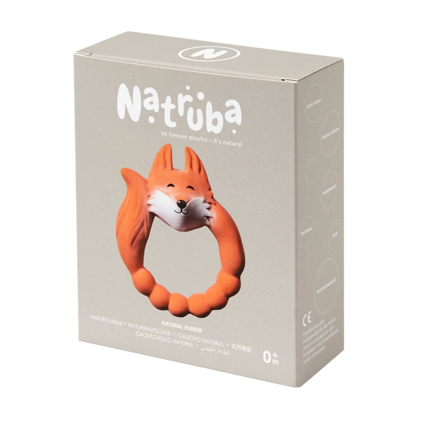 Natural rubber Teether Fox