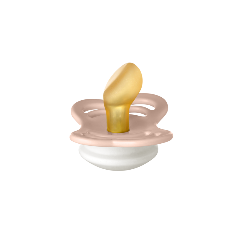 BIBS Pacifier Couture Latex (Colour: Blush GLOW | Size 1 )