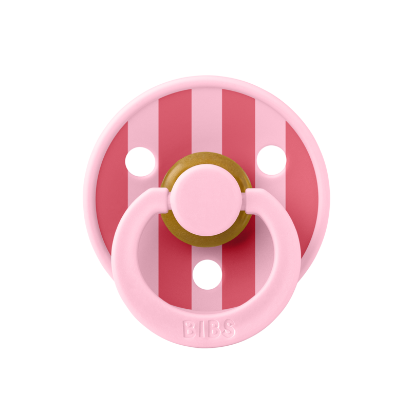 BIBS Pacifier Studio - 2 PACK (Colour: Block Latex & Baby Pink Coral mix | Size 1)