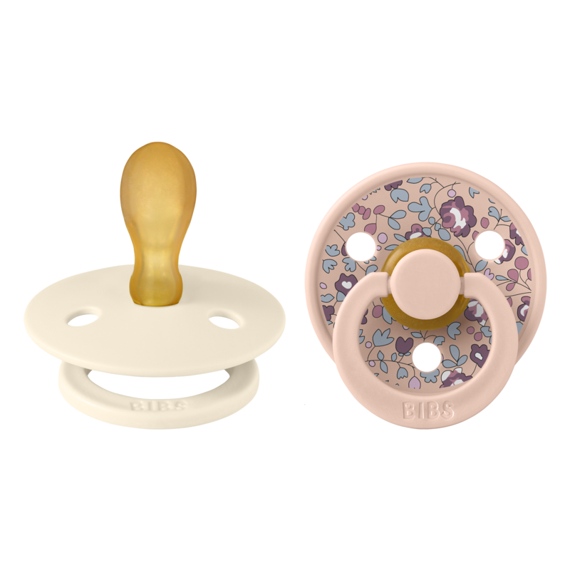 BIBS x Liberty Pacifier - 2 Pack (Colour: Eloise Latex & Symmetrical Blush Mix | Size 2)