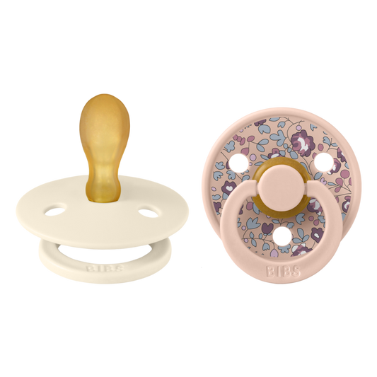 BIBS x Liberty Pacifier - 2 Pack (Colour: Eloise Latex & Symmetrical Blush Mix | Size 2)