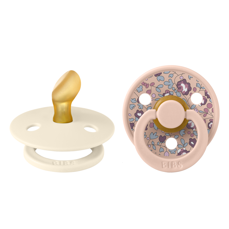 BIBS x Liberty Pacifier - 2 Pack (Colour: Eloise Latex & Anatomical Blush Mix | Size 1)