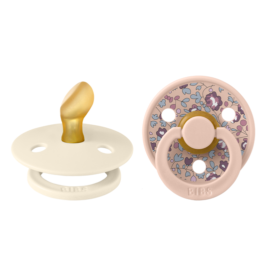 BIBS x Liberty Pacifier - 2 Pack (Colour: Eloise Latex & Anatomical Blush Mix | Size 1)