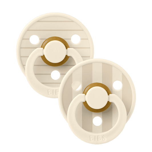 Bibs Pacifier Studio - 2 Pack (Colour: Pin Latex Ivory Vanilla Mix | Size 2)