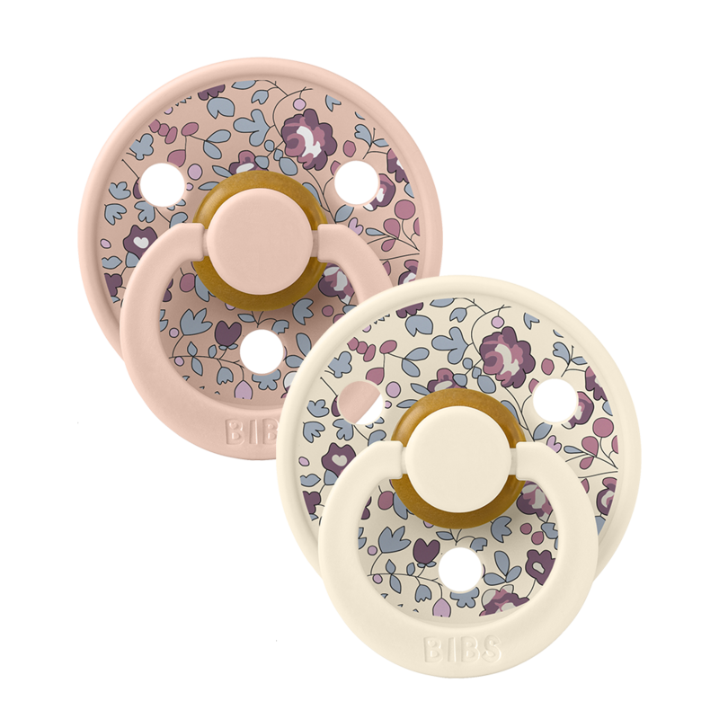 BIBS x Liberty Pacifier - 2 Pack (Colour: Eloise Latex & Anatomical Blush Mix | Size 1)