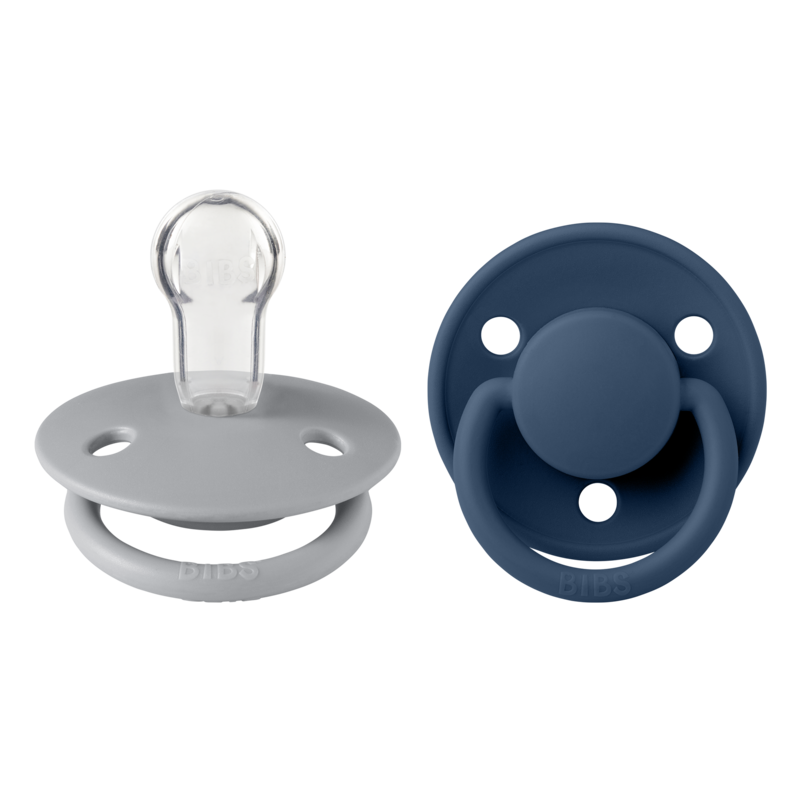 Bibs De Lux Silicone - 2 Pack (Colour: Cloud/Steel Blue | Onesize)
