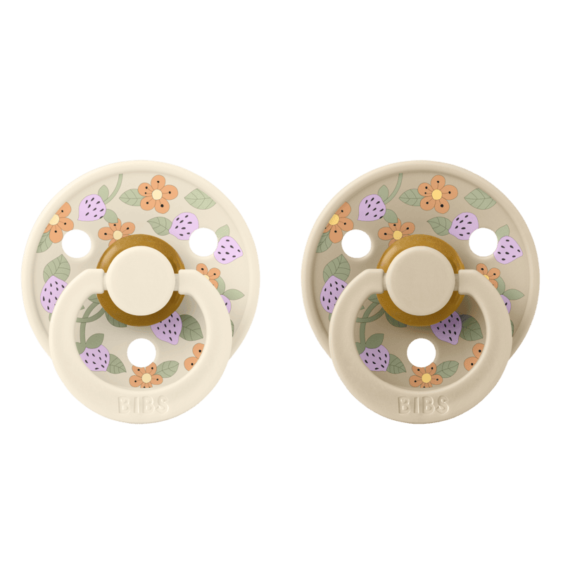 Bibs x Liberty - 2 Pack (Colour: Strawberries and Cream Latex & Ivory Mix | Size 1)