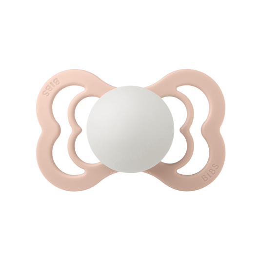 BIBS Pacifier Supreme Latex (Blush GLOW | Size 2)