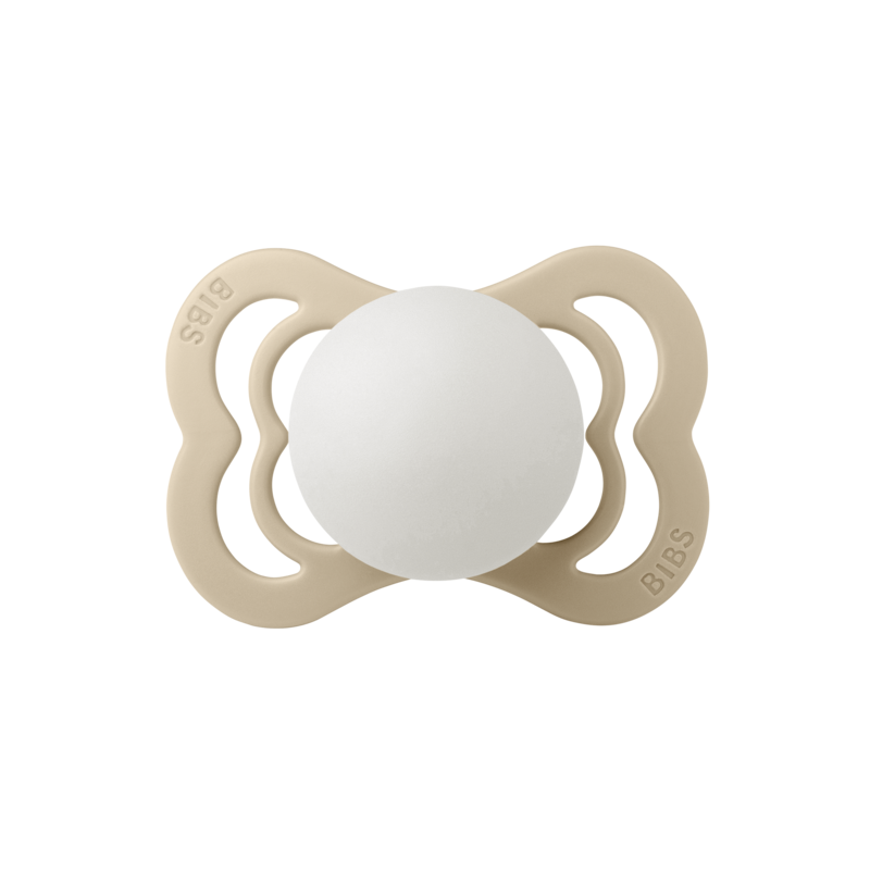 BIBS Pacifier Supreme Latex (Colour: Vanilla GLOW | Size 1)