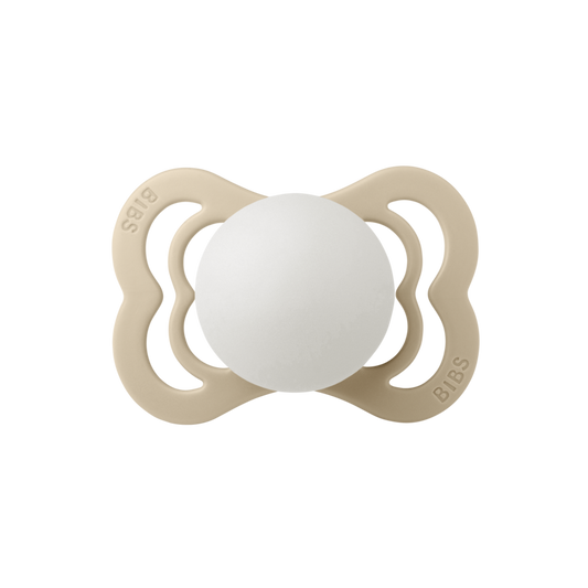 BIBS Pacifier Supreme Latex (Colour: Vanilla GLOW | Size 1)