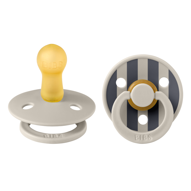BIBS Pacifier Studio - 2 Pack (Colour: Block Latex Sand Mix | Size 2)
