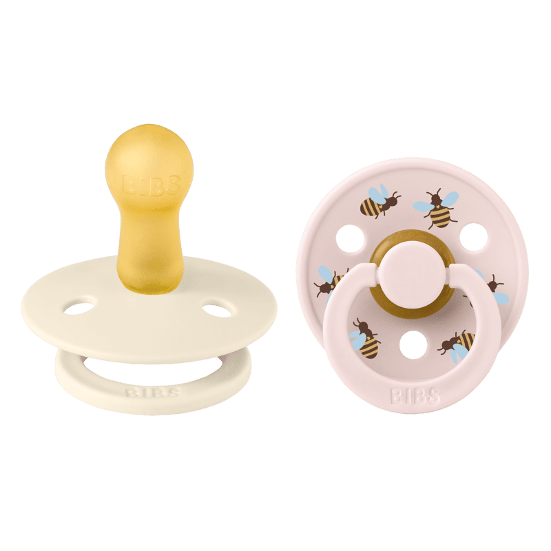 BIBS Pacifier Studio - 2 PACK (Colour: Bumblebee Latex & Ivory Mix | Size 2)