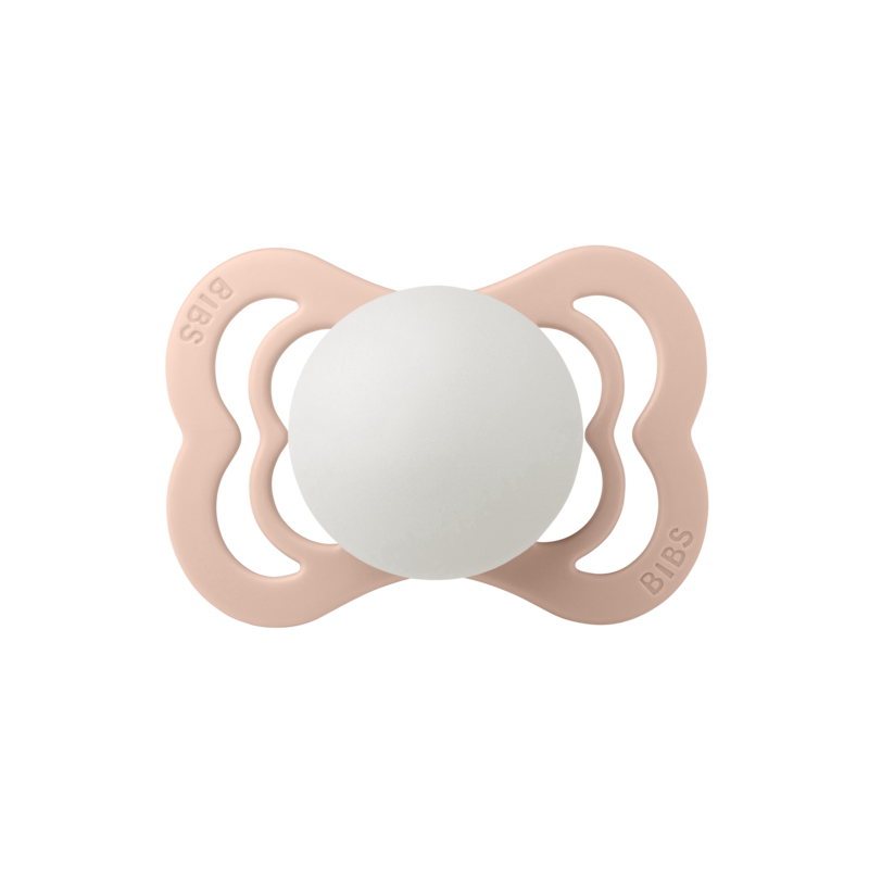 BIBS Pacifier Supreme Latex (Colour: Blush GLOW | Size 1 )