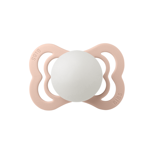BIBS Pacifier Supreme Latex (Colour: Blush GLOW | Size 1 )