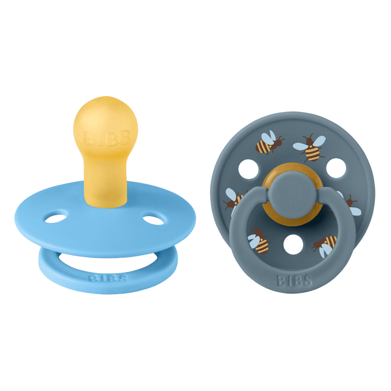 BIBS Pacifier Studio - 2 Pack (Colour: Bumblebee Latex & Breeze Mix | Size 1)