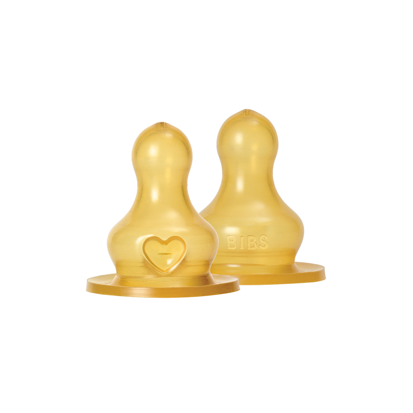 Bibs Baby Bottle Nipple Round Latex - 2 Pack | Fast Flow