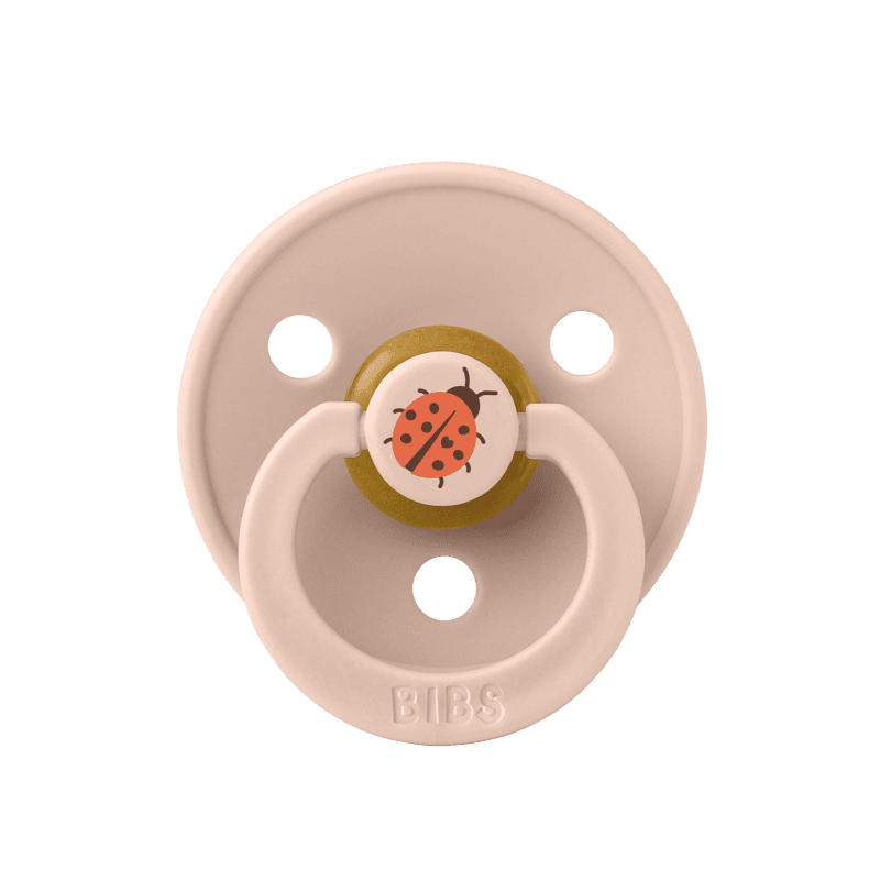 BIBS Pacifier Studio - 2 Pack (Colour: Ladybug Latex & Blush Mix - Size 1)
