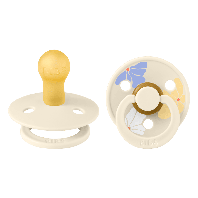 Bibs Pacifier Studio - 2 Pack (Colour: Morning Bloom Latex & Ivory Mix | Size 2)