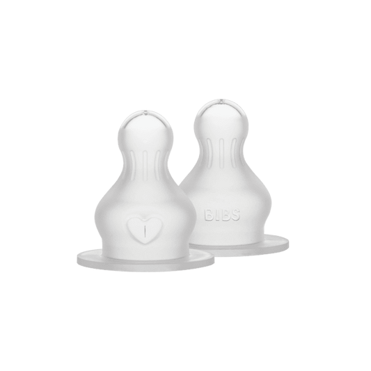 Bibs Bottle Nipple Silicone - 2 Pack | Medium Flow