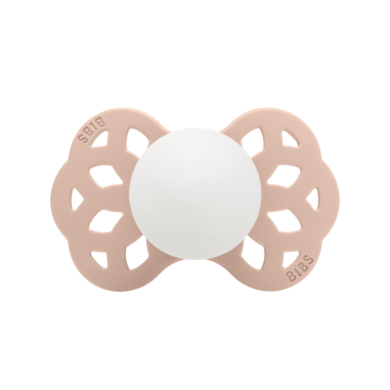BIBS Pacifier Infinity Symmetrical Silicone (Colour: Blush GLOW | Size 1)