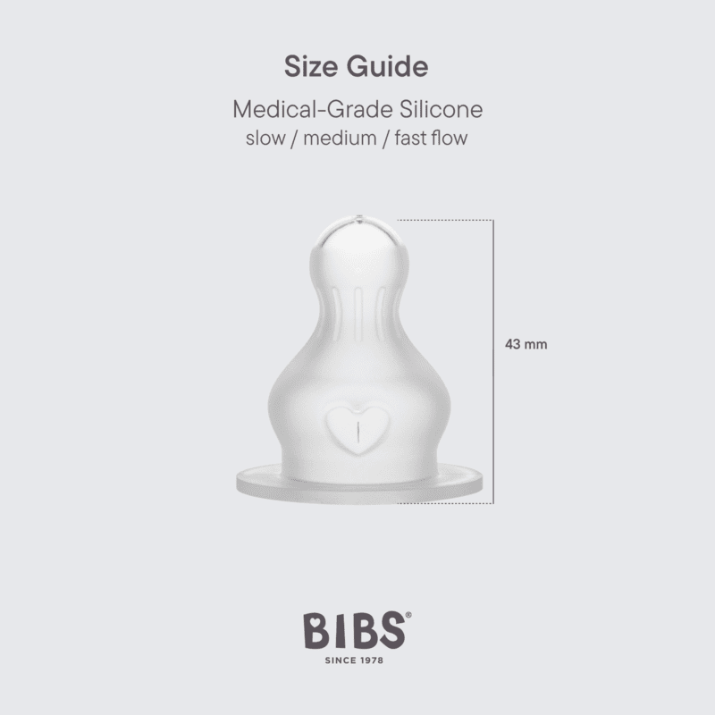 Bibs Bottle Nipple Silicone - 2 Pack | Fast Flow