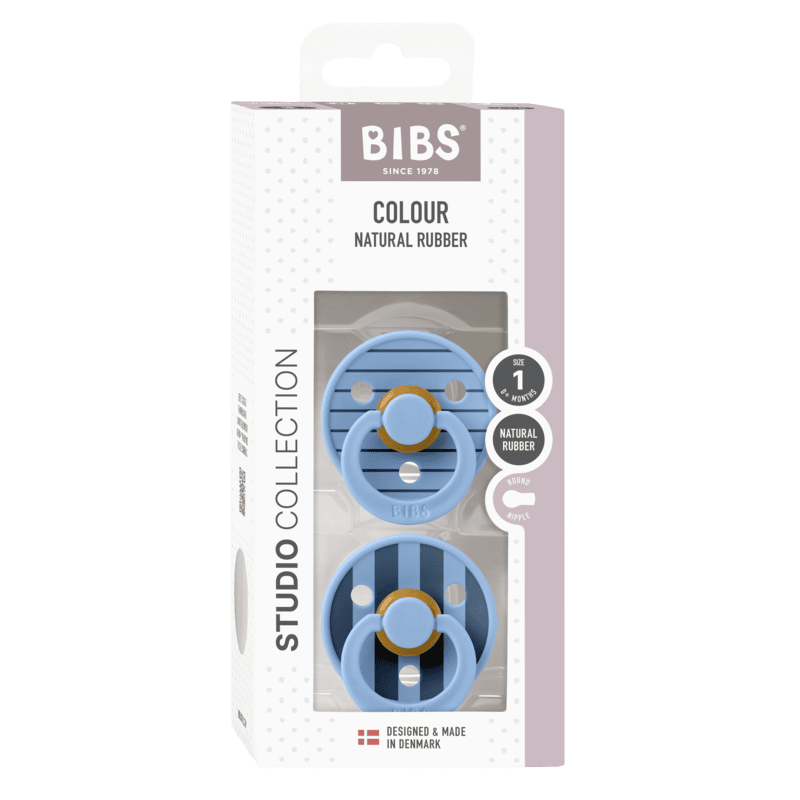 Bibs Pacifier Studio - 2 Pack (Colour: Sky Blue Mix | Size 1)