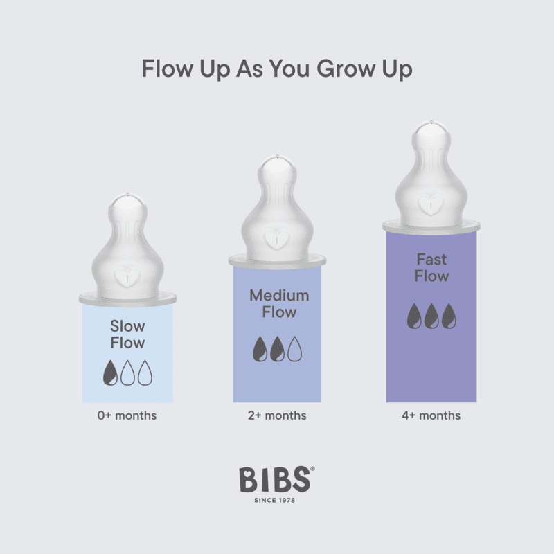 Bibs Bottle Nipple Silicone - 2 Pack | Fast Flow