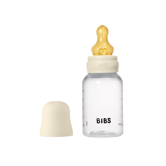 Bibs Baby Bottle Round Latex - Slow Flow (Colour: Ivory | Size: 150ml)
