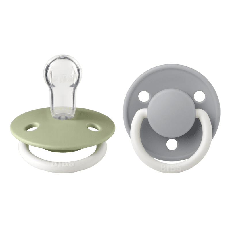 Bibs De Lux Silicone - 2 Pack (Colour: Sage Glow/Cloud Glow | Onesize)