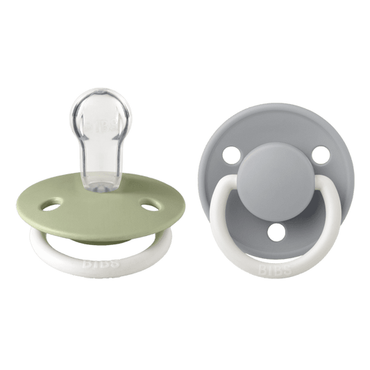 Bibs De Lux Silicone - 2 Pack (Colour: Sage Glow/Cloud Glow | Onesize)