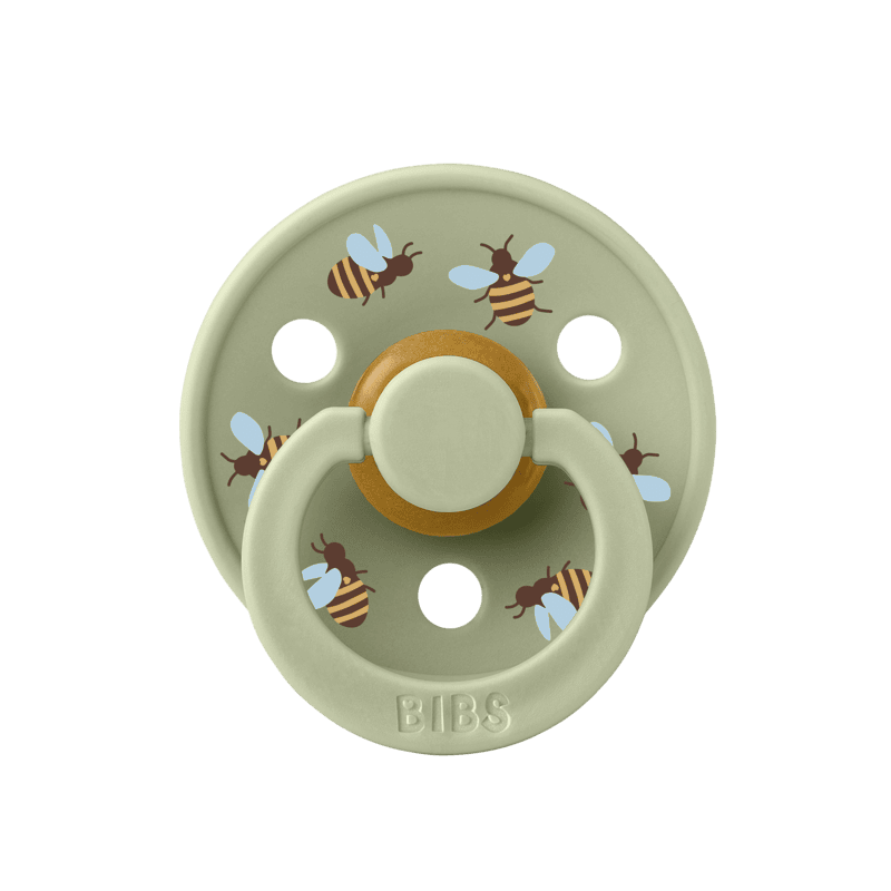 BIBS Pacifier Studio 2 Pack (Colour: Bumblebee Latex & Mushroom Mix | Size 2)