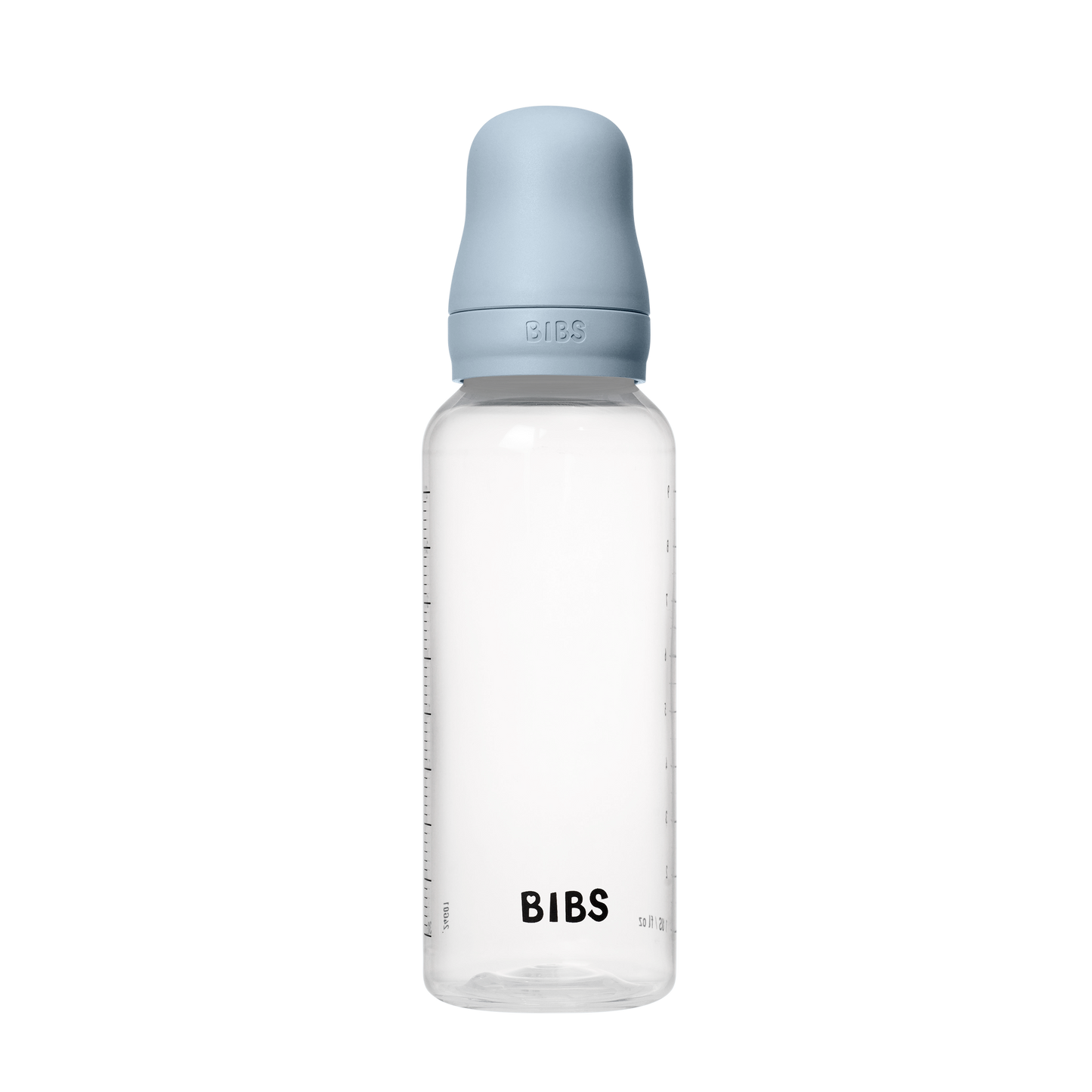 Bibs Baby Bottle Round Silicone | Medium Flow (Colour: Baby Blue | Size: 270ml)