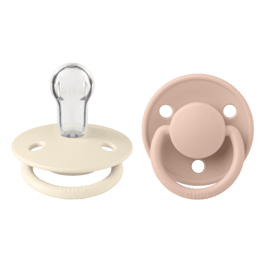 Bibs De Lux Silicone - 2 Pack (Colour: Ivory/Blush | Onesize)