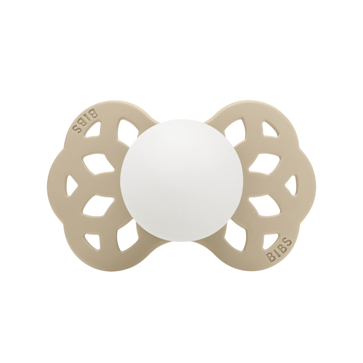 BIBS Pacifier Infinity Anatomical Silicone (Colour: Vanilla GLOW | Size 2)