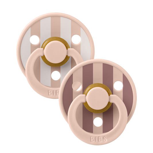 BIBS Pacifier Studio - 2 Pack (Colour: Block Latex Blush Mix | Size 1)