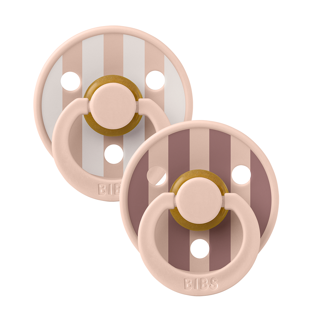 BIBS Pacifier Studio - 2 Pack (Colour: Block Latex Blush Mix | Size 2)