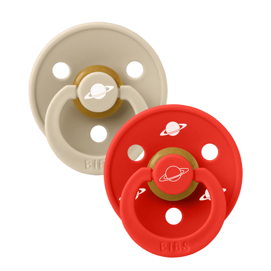 BIBS x Planet Nusa Pacifier - 2 Pack (Colour: Latex Vanilla Mix | Size 2)