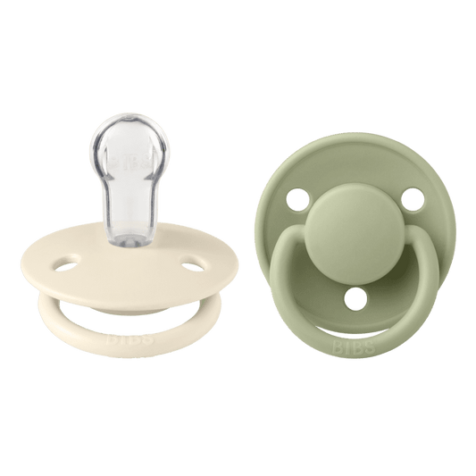 Bibs De Lux Silicone - 2 Pack (Colour: Ivory/Sage | Onesize)