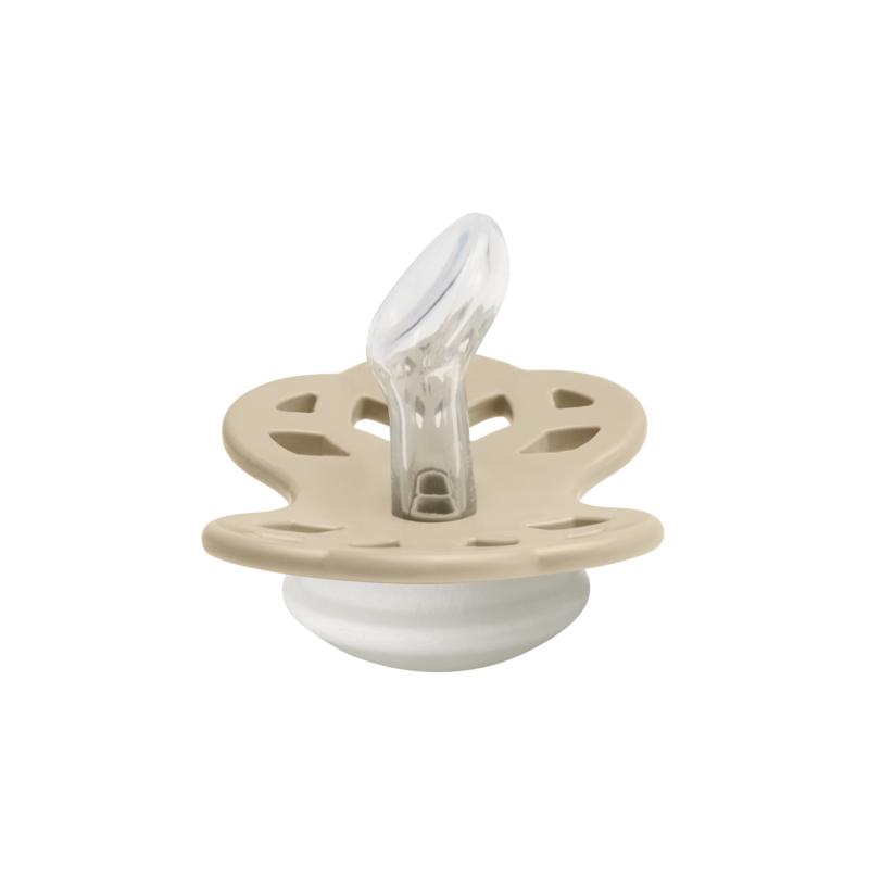 BIBS Pacifier Infinity Anatomical Silicone (Colour: Vanilla GLOW | Size 1)