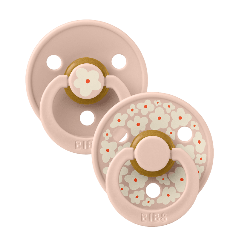 Bibs Pacifier Studio - 2 Pack (Colour: Jasmine Latex & Blush Mix | Size 2)